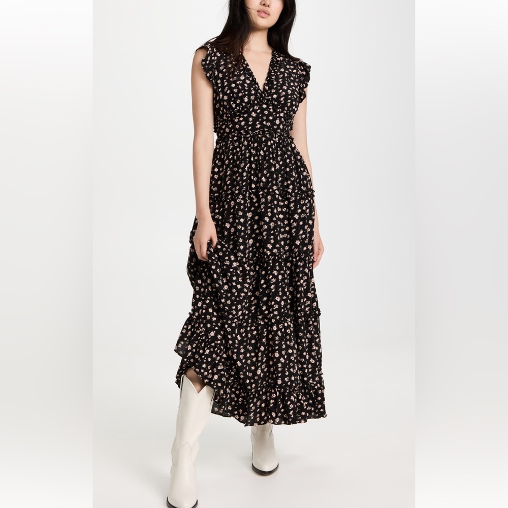 *NEW* Floral ruffle long dress